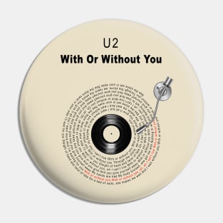 WIYH OR WITHOUT YOU LYRICS ILLUSTRATION Pin