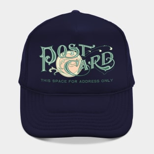 Postcard Collector Fancy Antique Lettering Design Hat
