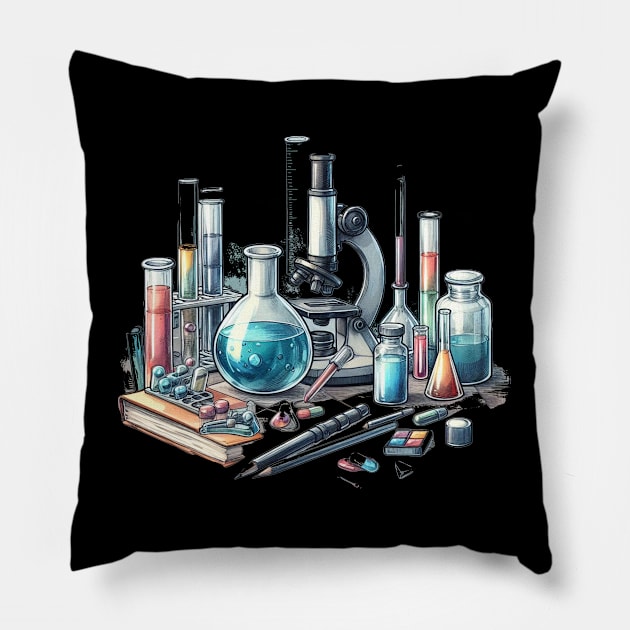 AI laboratory equipment Pillow by DorianFox