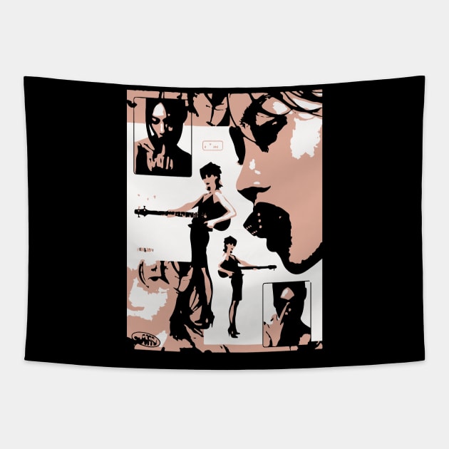 stylish drip trendy design Tapestry by vellouz55