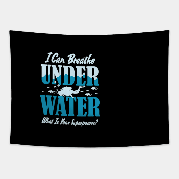 I can breathe under water Tapestry by HROC Gear & Apparel