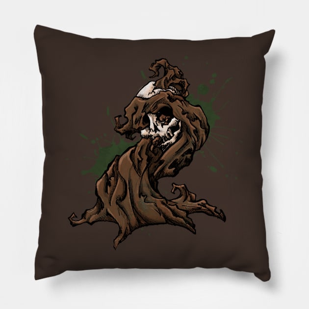 Halloween Skull Tree Pillow by SuspendedDreams