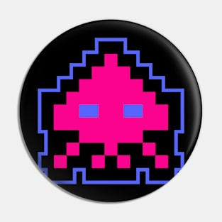 Pink Cute Alien Gaming 8 Bit Pin