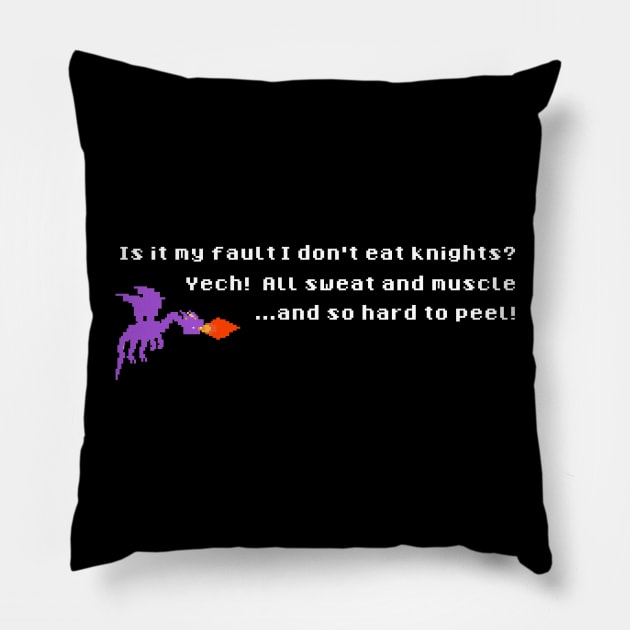 Dragon Diet Pillow by NinthStreetShirts