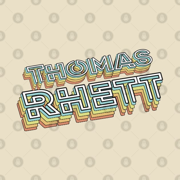 Thomas Rhett Retro Typography Faded Style by PREMAN PENSIUN PROJECT