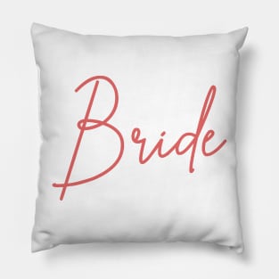 Bride Rose Script Pillow