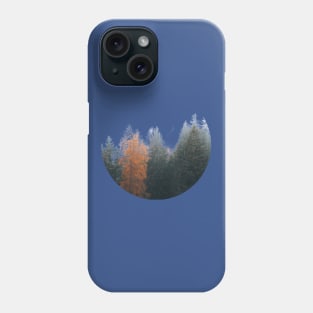 Misty Pine Forest Minimal Circle Phone Case