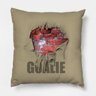 Torn Brick Wall Hockey Goalie - hockey player Pillow