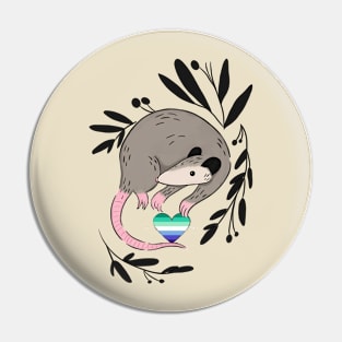 Gay Pride Possum Pin