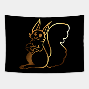 Golden Squirrel Tapestry