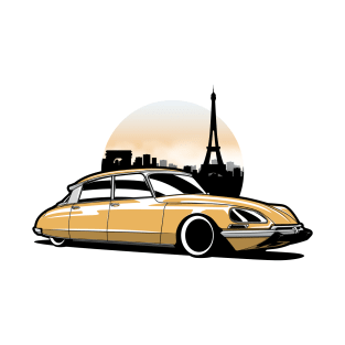 Yellow DS in Paris Drawing T-Shirt