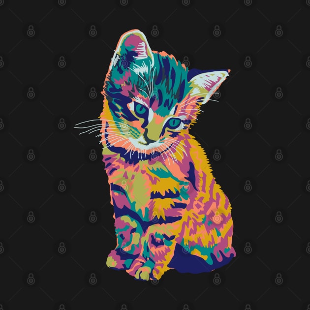 Colorful Kitten by Slightly Unhinged