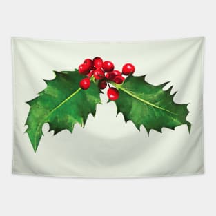 Christmas Holly Tapestry