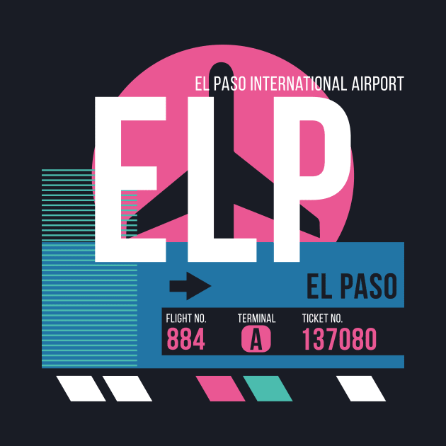 El Paso (ELP) Airport // Sunset Baggage Tag by Now Boarding