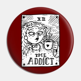 coffee tarot card. the addict. Pin