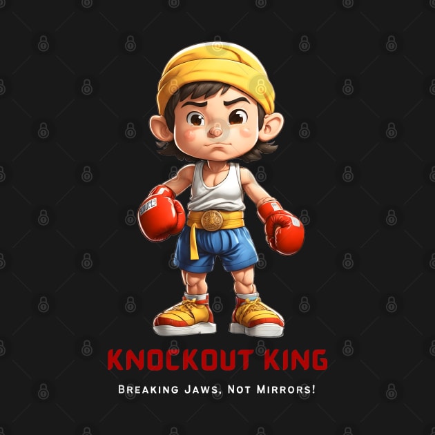 Cartoon Boxing Kickboxing Muay Thai Male Fighter by coloringiship