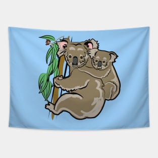 Mother and Baby Koala Bears Tapestry