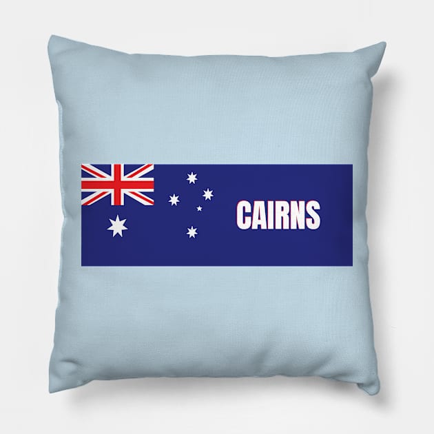 Cairns City in Australian Flag Pillow by aybe7elf