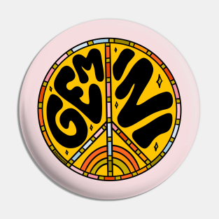 Gemini Peace Sign Pin