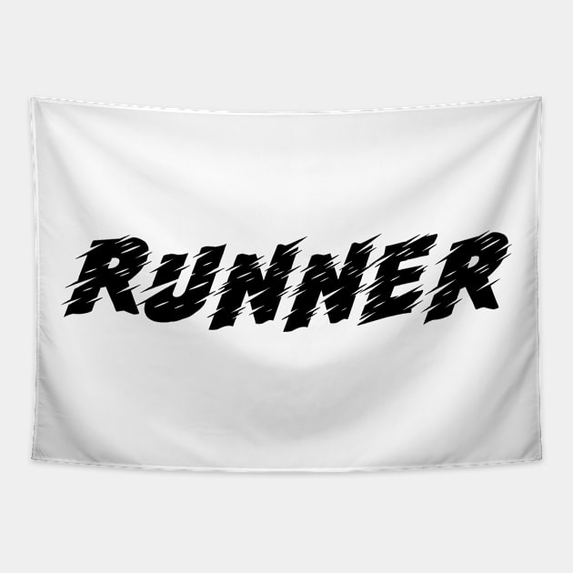 Runner Run Cardio Long Distance Half Marathon 5k 10k Tapestry by charlescheshire