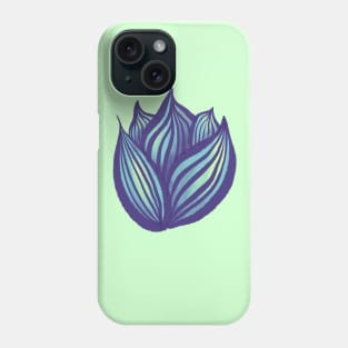 Abstract Flower Floral Decorative Art In Purple And Blue Phone Case