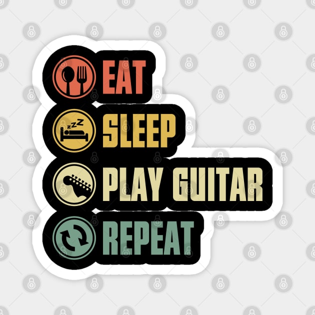 Eat Sleep Play Guitar Repeat Magnet by dokgo