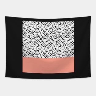 abstract pink, black & white animal speckle print Tapestry