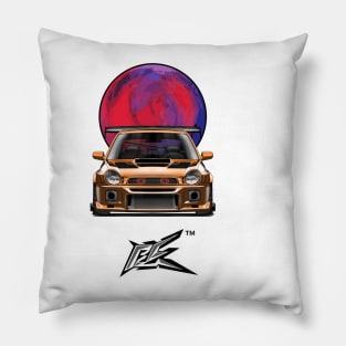 SUBARU IMPREZA WRX GC8 BUGEYE orange Pillow