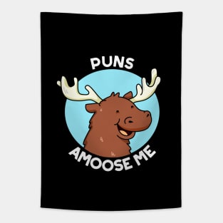 Puns A-moose Me Cute Funny Moose Pun Tapestry