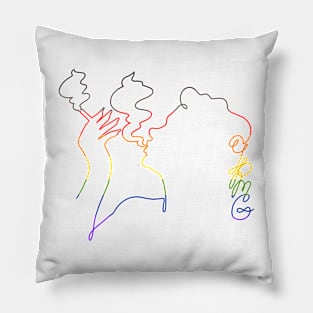 YPMG Logo in PoC Rainbow Colors Pillow