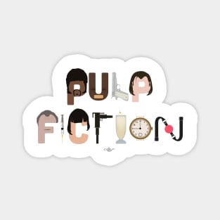 Pulp Fiction Typography Magnet