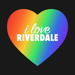 I Love Riverdale Pride In Rainbow Colors Heart T-Shirt