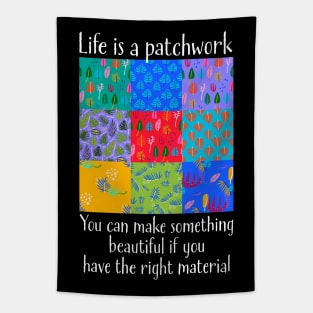 Positive Motivational Quote for Quilters Tapestry