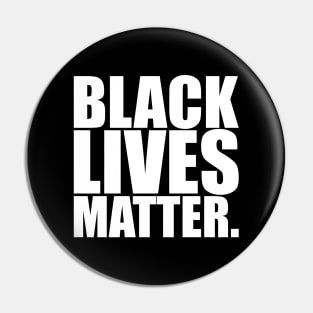 Black Lives Matter Typography Pin