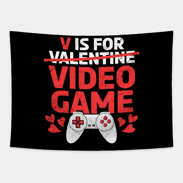 V For Valentine / Video Games Tapestry by Design Malang