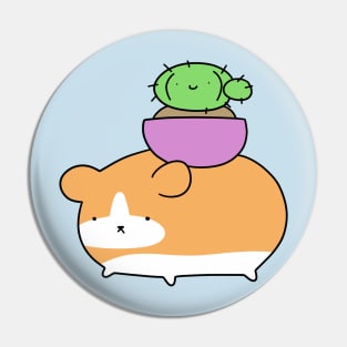 Hamster and Little Cactus Pin