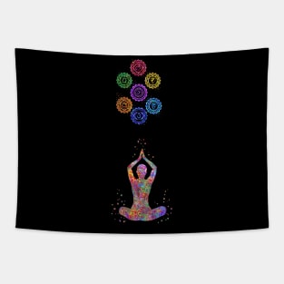 Yoga lady pose Tapestry