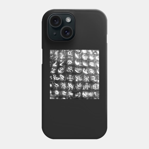 Alien Arcane Aesthic AiArt Alien runes 1 Phone Case by Swabcraft