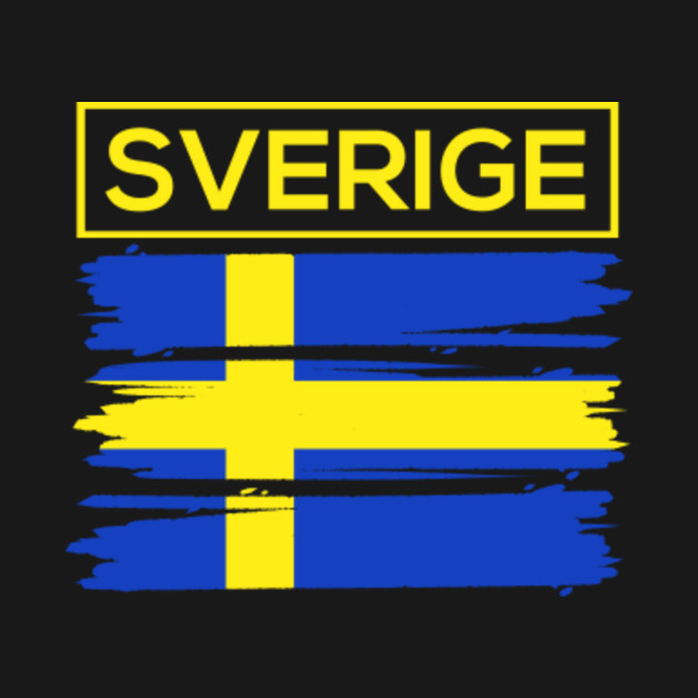 I Love Sweden Swedish Flag Colors Sverige Country Gift T Shirt