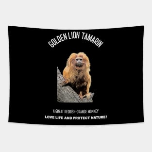 Golden Lion Tamarin Monkey Tapestry