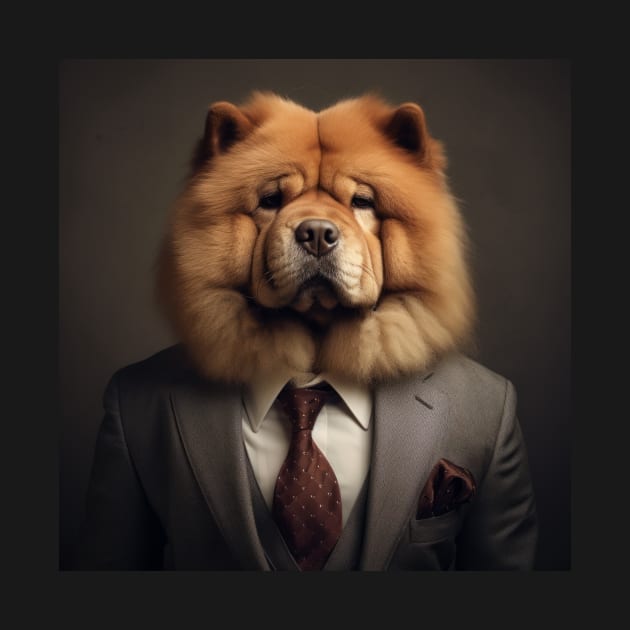 Chow Chow Dog in Suit by Merchgard