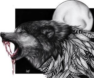 Blood Wolf Magnet