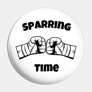 Sparring Time Boxing Martial Arts Pin