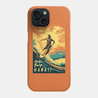 Hawaii Vintage Retro Travel Poster Phone Case