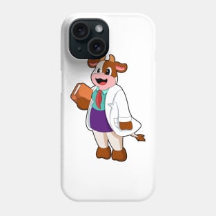 Cow as Nurse with Book Phone Case