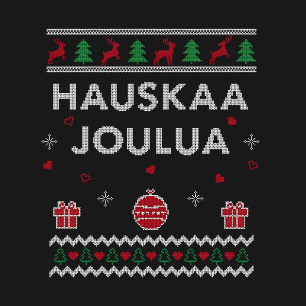 Merry Christmas Finnish Ugly Christmas Gift Hauskaa Joulua Design by Dr_Squirrel