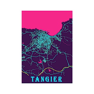 Tangier Neon City Map T-Shirt