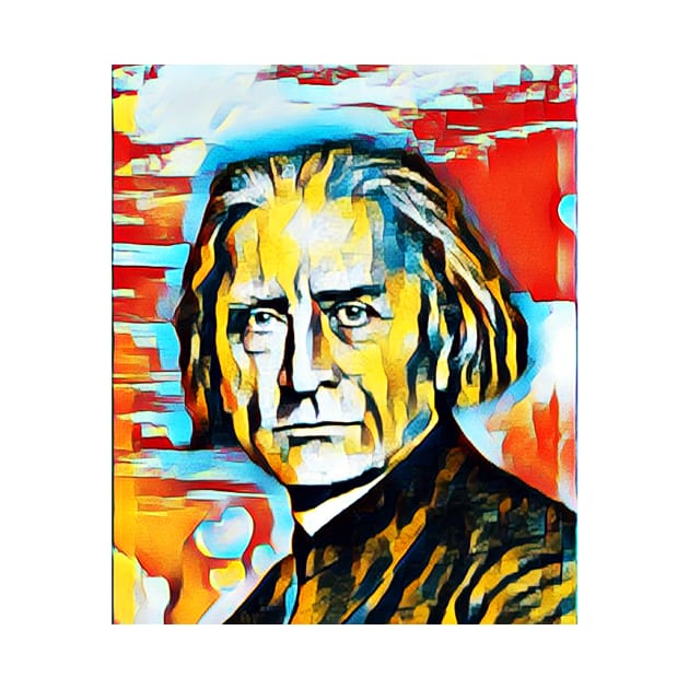 Franz Liszt Abstract Portrait | Franz Liszt Artwork 2 by JustLit