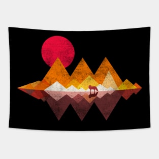 Wolf Lands - Abstract, Colorful, Landscape, Geometric Tapestry