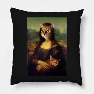 Mona Lisa Orange Cat Pillow